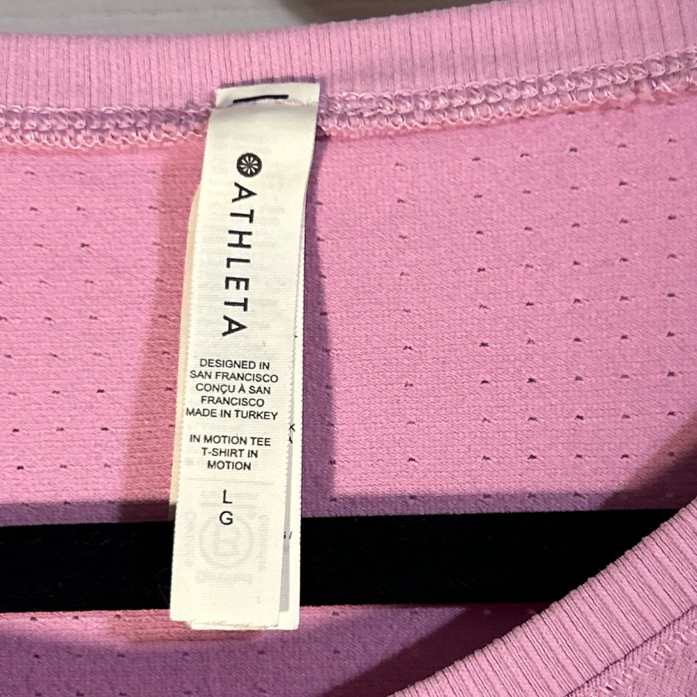 Athleta Light Pink Short Sleeve Tee - Picture 2 of 13